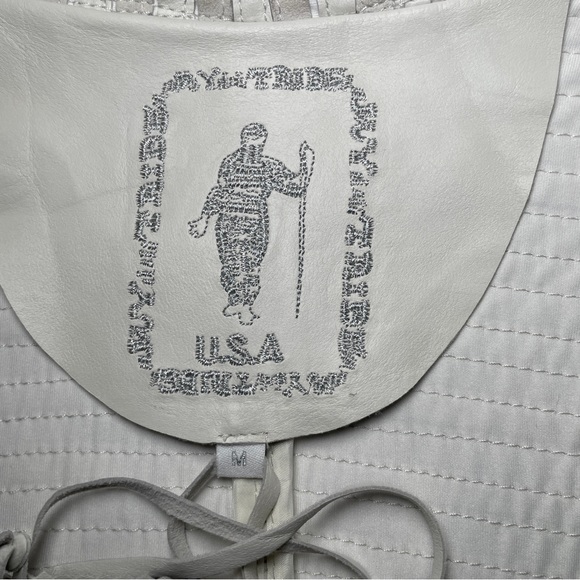 My Tribe Striped Leather Jacket - Picture 8 of 9